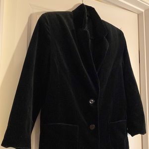 VELOUR BLAZER BLACK